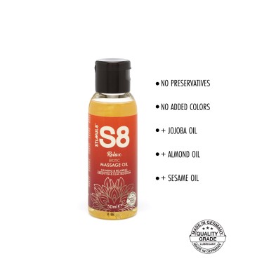 S8 Massage Oil 50ml Green Tea & Lilac Blossom